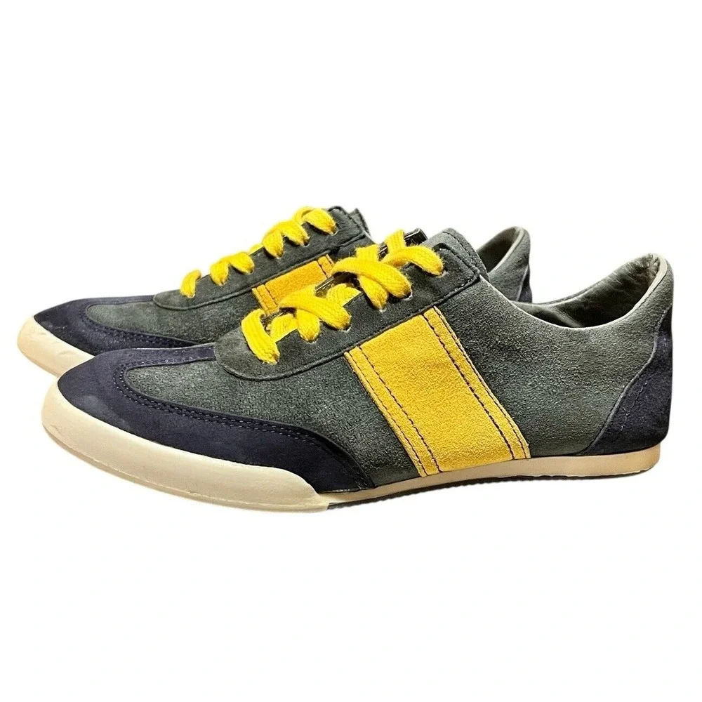 Emerson Fry‎ Woman Suede/Leather  Daily Trainers Navy/ Mustard Portugal EU 36
